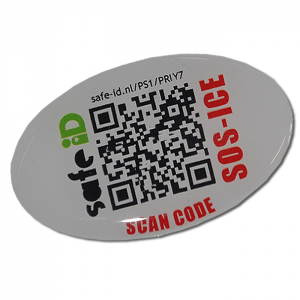 De Safe-iD SOS Biketag plakt gemakkelijk op je frame of helm