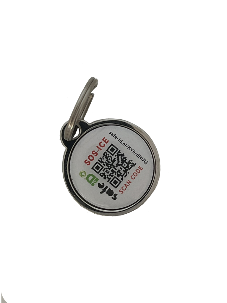 SOS-ICE Sleutelhanger met QR-code en NFC