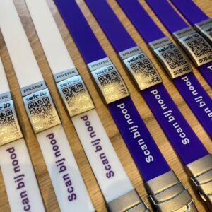 EpilepsieNL alert SOS-armband met QR